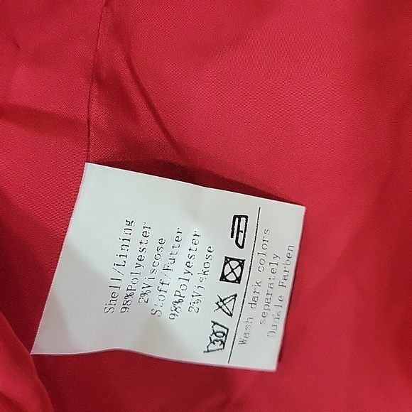 Grace Karin red double breast pea coat long winter oversize trench coat L New… - Picture 12 of 14